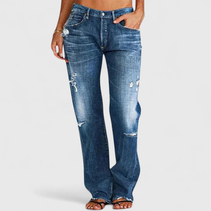 Olivia - Elegante Versleten Jeans