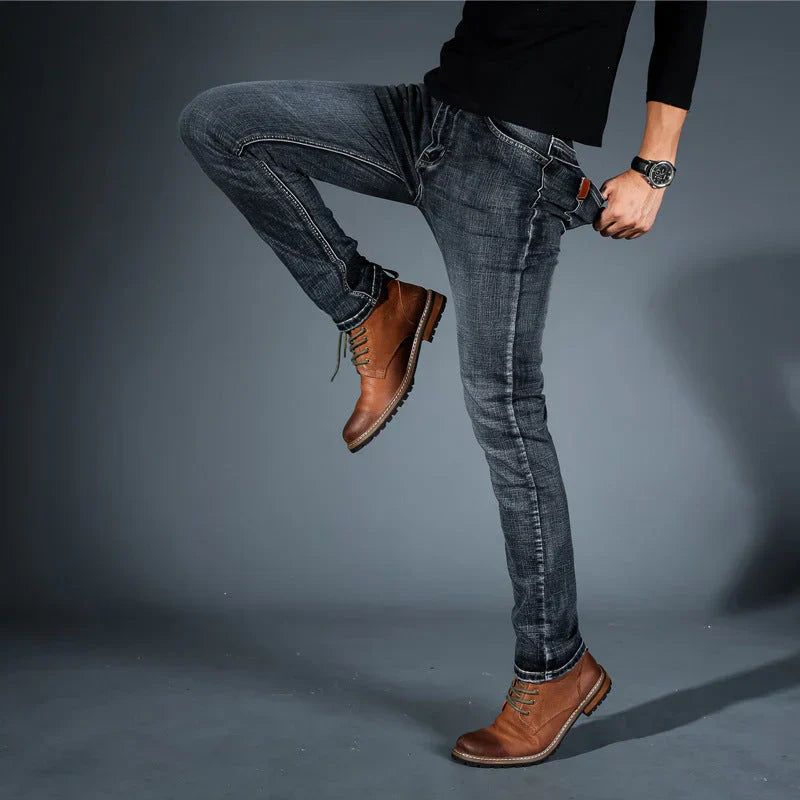 Stretch jeans met taps toelopende pijpen van hoge kwaliteit voor mannen