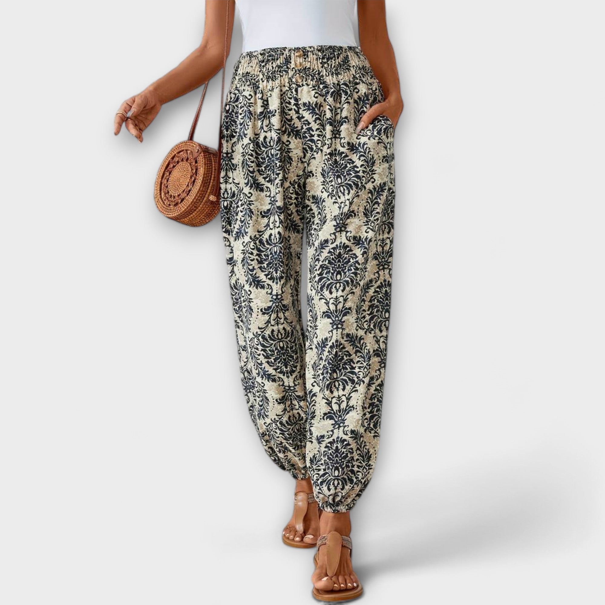 Scarlett - Broek met Etnische Grafische Print