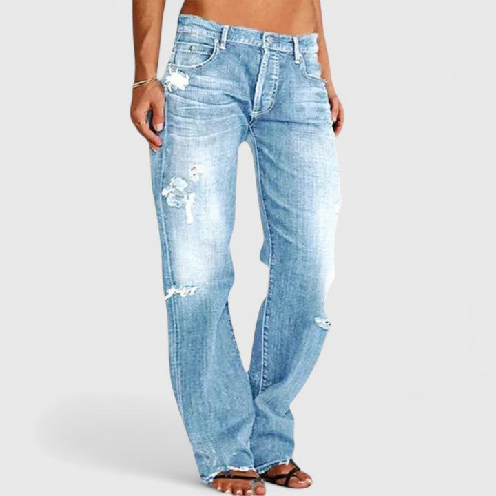 Olivia - Elegante Versleten Jeans