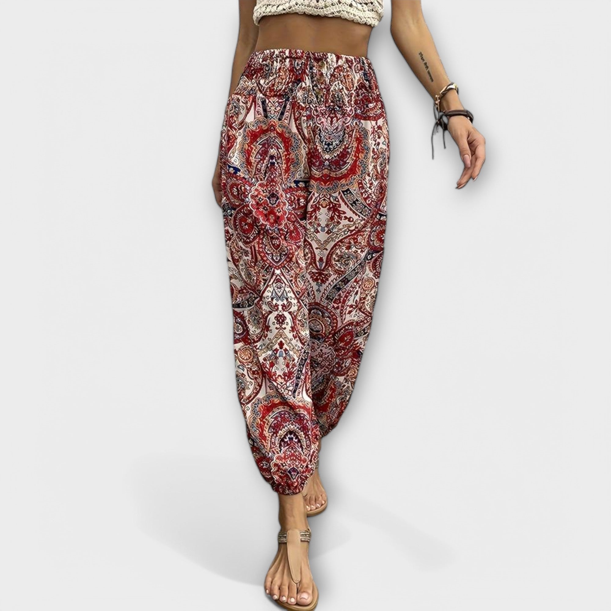 Scarlett - Broek met Etnische Grafische Print