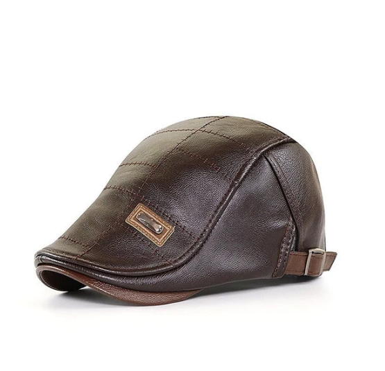 Vintage leren baret voor mannen