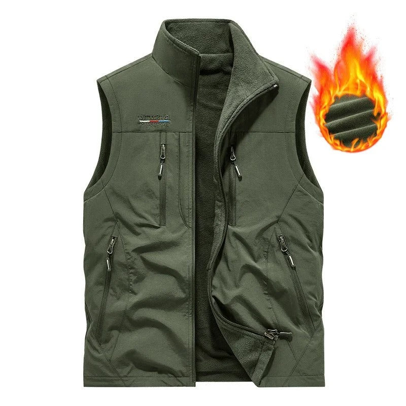 Oversized mouwloze utility vest voor heren met meerdere zakken