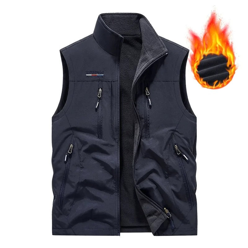 Oversized mouwloze utility vest voor heren met meerdere zakken